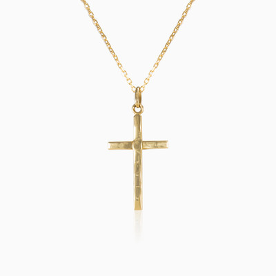 Modernes Goldkreuz unisex Anhänger Santa Croce