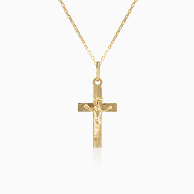 Crucifix yellow gold pendant unisex Pendants Santa Croce