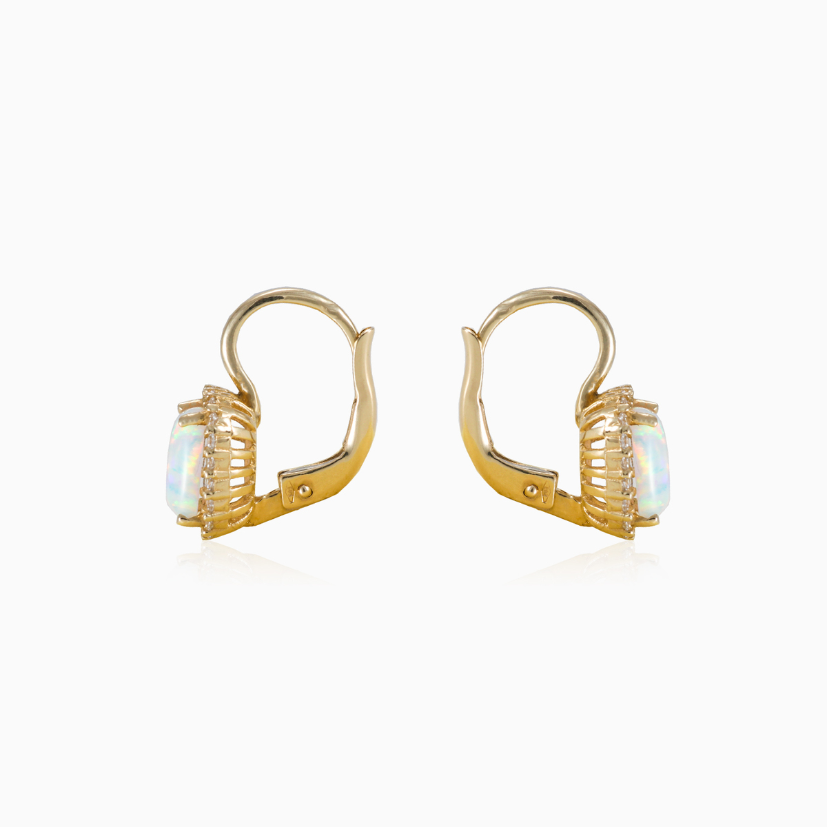 Boucles d'oreilles rectangle en opale femme Boucles d'oreilles Royal N.2