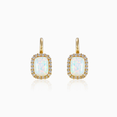 Rectangle opal earrings woman Earrings Royal
