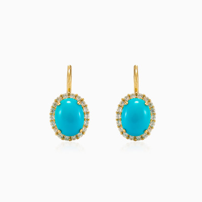 Halo Turquoise earrings woman Earrings Royal