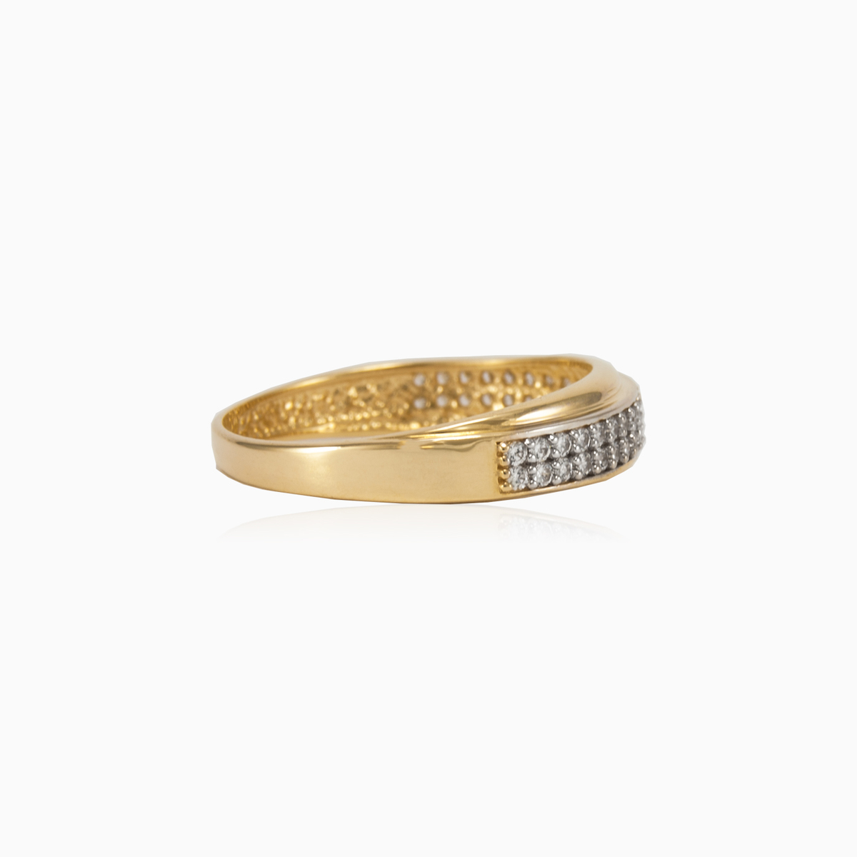 Zweireihiger Bandring Frauen Eheringe Lustrous N.2