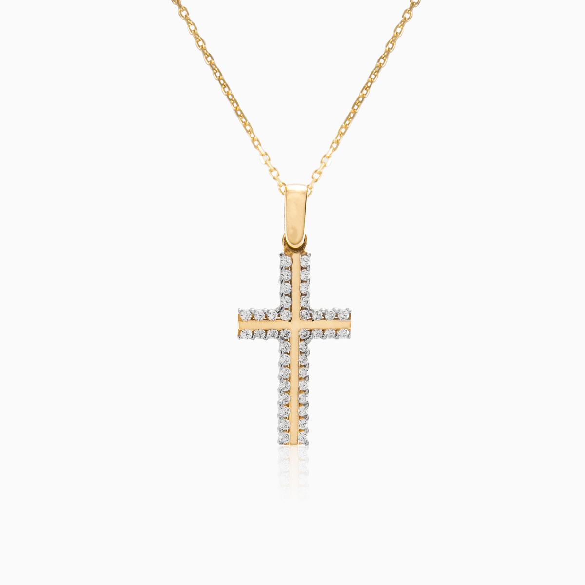 Croix en or et cristal femme Pendentifs Santa Croce N.1